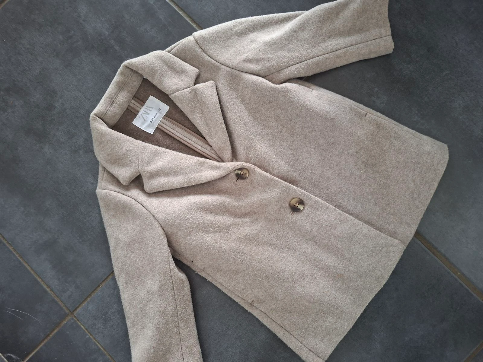 Veste manteau fille garçon Zara beige 18 24 mois